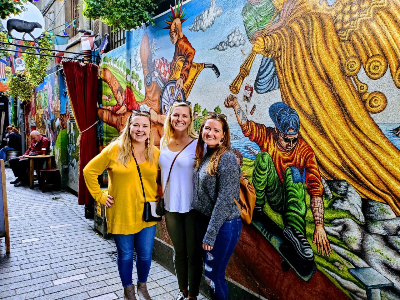 visitors in vibrant streets