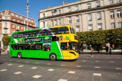 dublin bus with nfl match college football