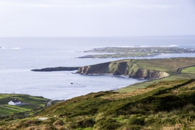 galway bay and cliffs